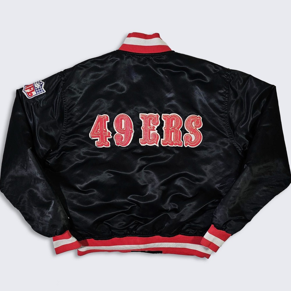 San Francisco 49ers Vintage 80s Starter Satin Bomber Jacket